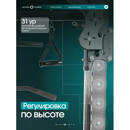Многофункциональный силовой комплекс с машиной Смита OXYGEN FITNESS TREVIS