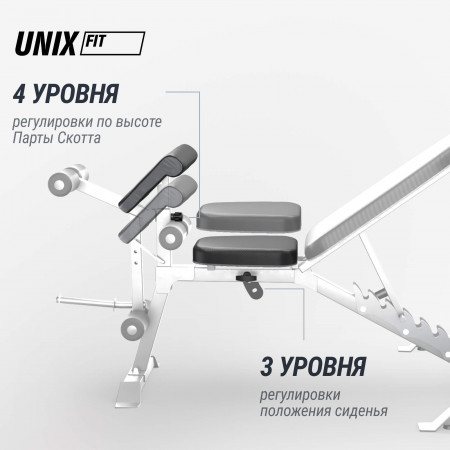 Скамья силовая со стойками UNIX Fit BENCH 130DD